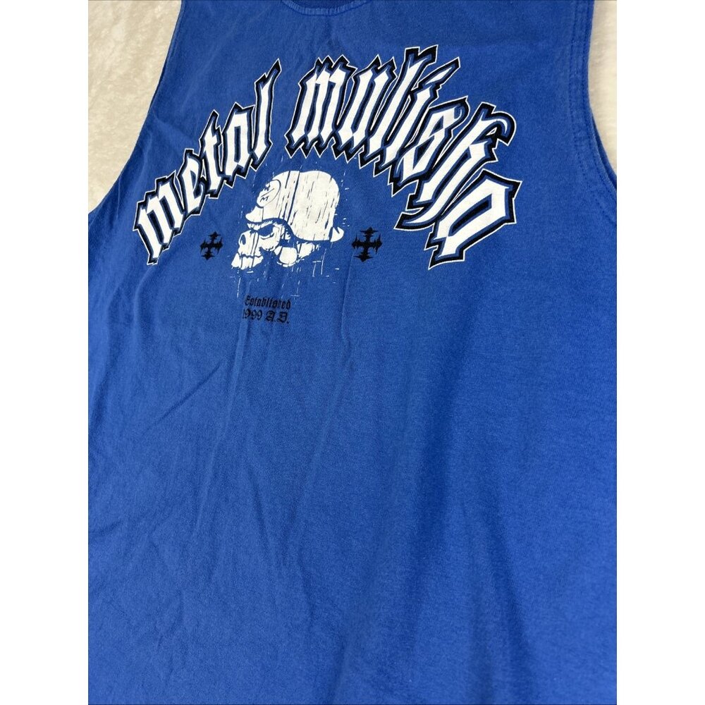 Metal Mulisha Tank Top Men’s Size Large Blue Muscle Shirt Sleeveless Graphic - Picture 3 of 9